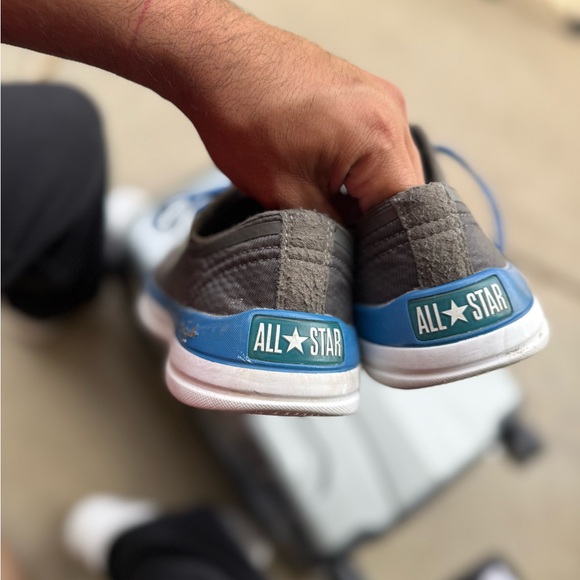 Converse Gray Sneakers with Blue Accents - Picture 5 of 6